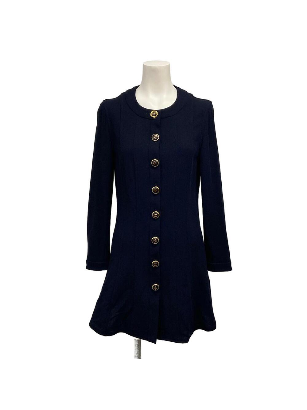 Chanel Navy Outer Fabric] Wool Women's #339226C12B